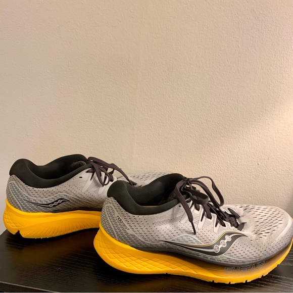 Saucony Ride ISO 2 - Gray & Yellow - Picture 3 of 6